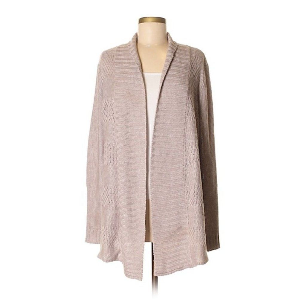 Honey Belle Punch Rivington Textured Open Cardigan Small Honey Punch